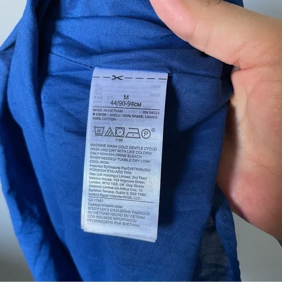 Banana Republic Blue 100% Cotton Chic Dress - Picture 7 of 7